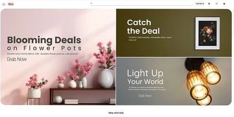 My Home Shope responsive eCommerce website designed and developed by Rayans Creative featuring home interior and exterior products with a modern shopping experience.